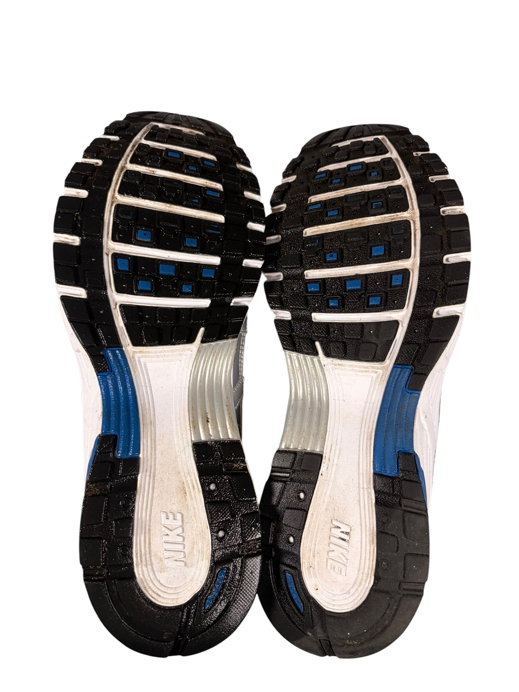 Nike P6000 Metallic Silver & Blue Running Trainers