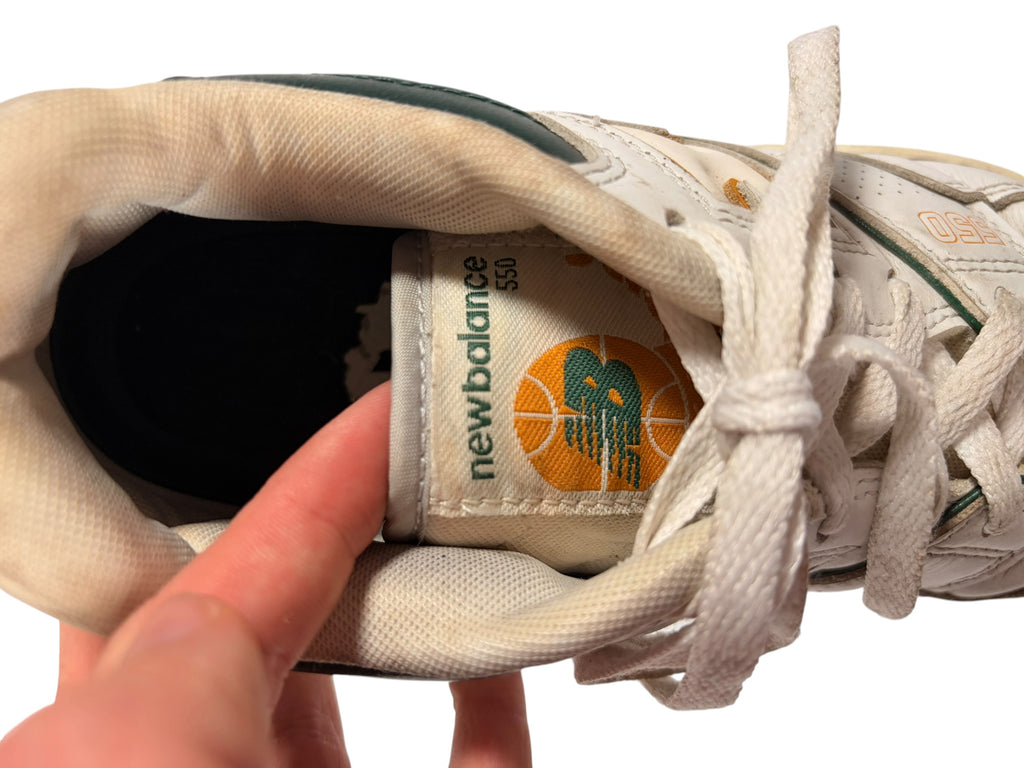 New Balance Vintage 550s White & Green Trainers