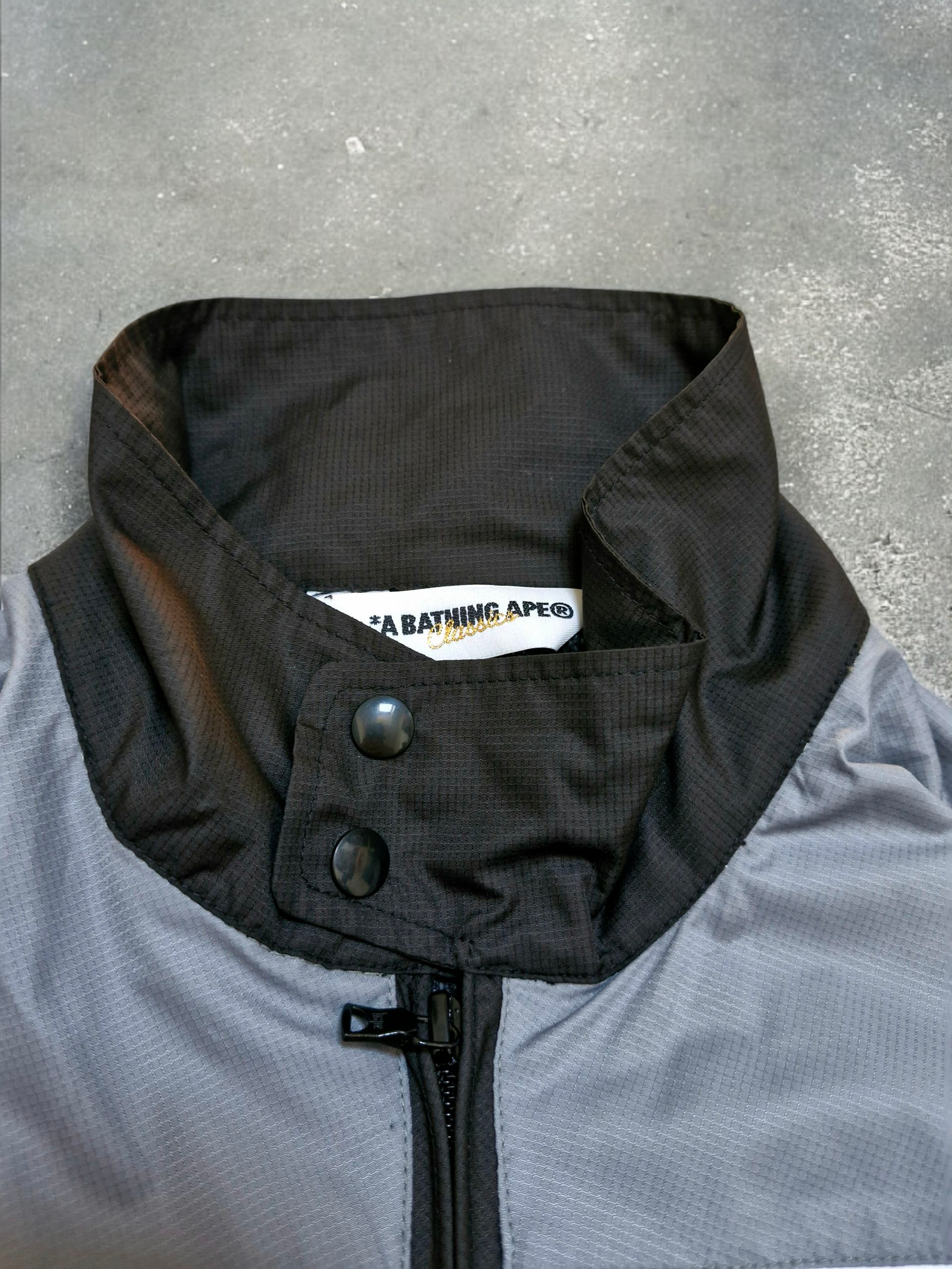 BAPE Vintage Black & Grey Panelled Technical Jacket
