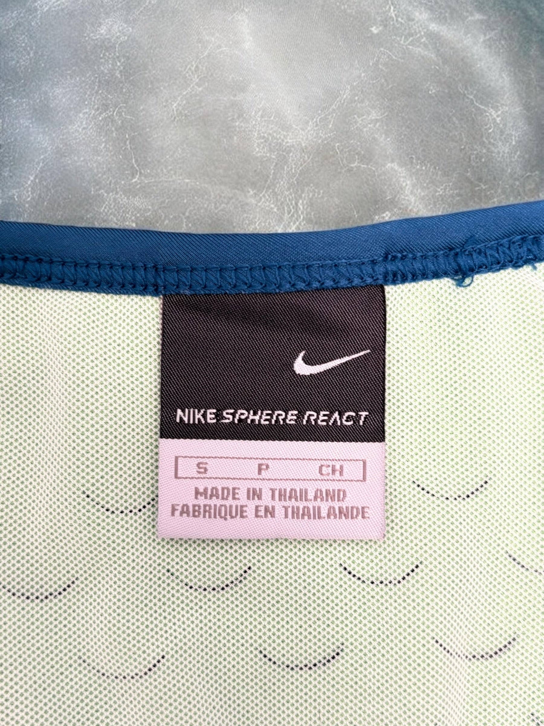 Nike Sphere React Blue & Green Snakeskin Panelled Tee