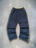 Nike Early 2000s Navy & Neon Trim Line Track Pants