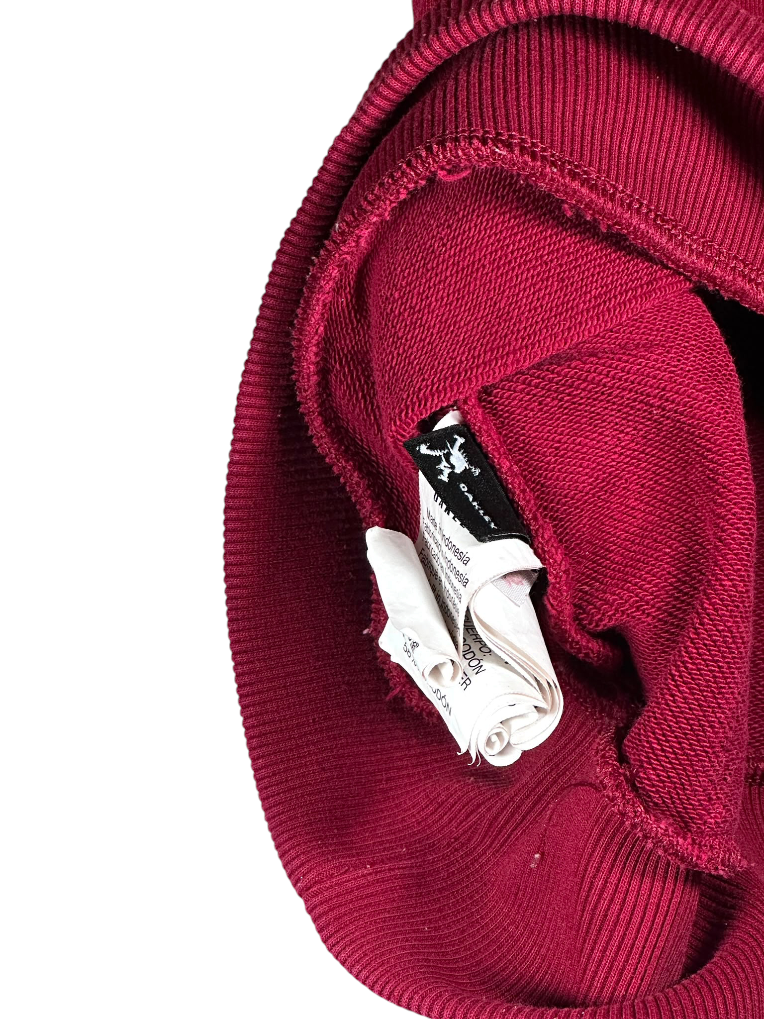 Oakley Burgundy & Black Logo Print Hoodie
