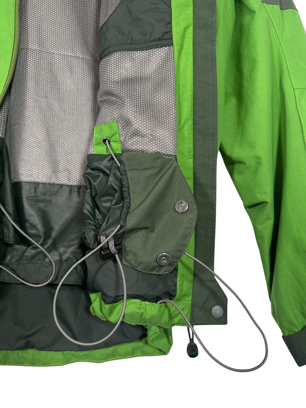 Montbell Vintage Green Two-Tone Panelled Waterproof Jacket