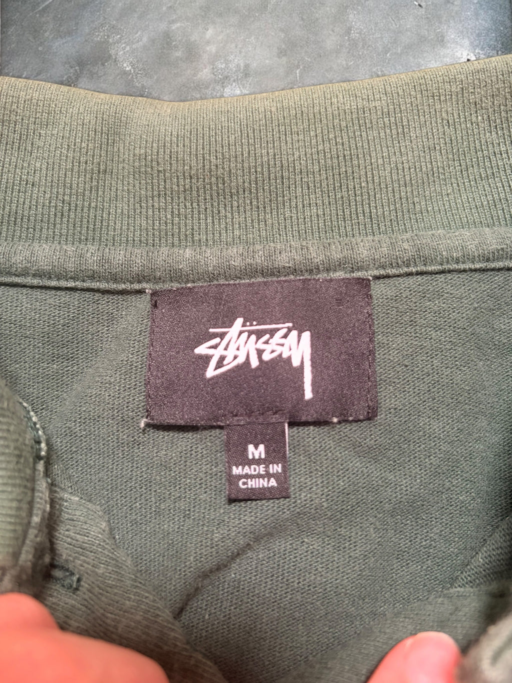 Stussy Vintage Spellout Green Longsleeve Shirt