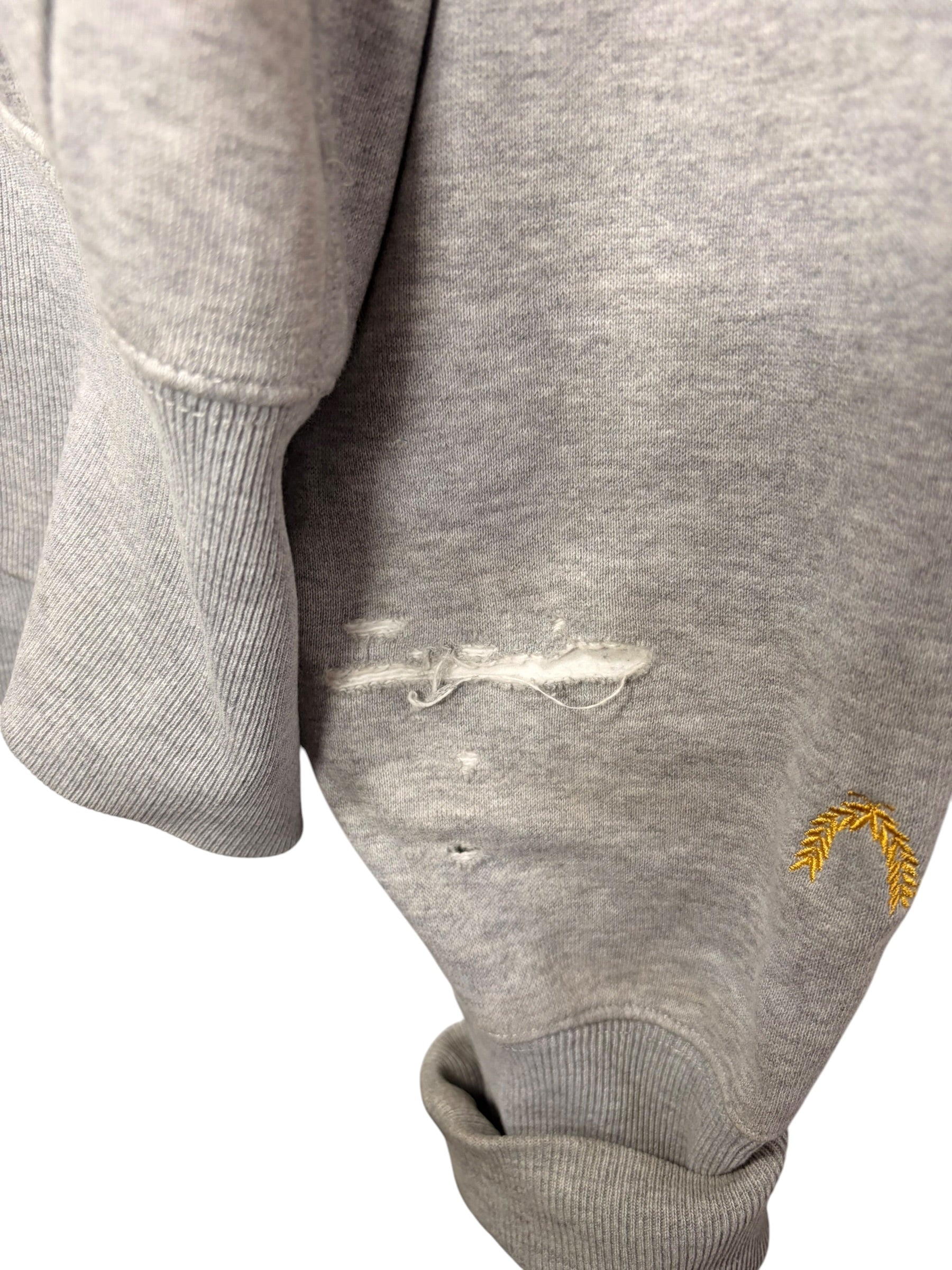 Evisu Premium Vintage Back Print Grey Zip up Hoodie