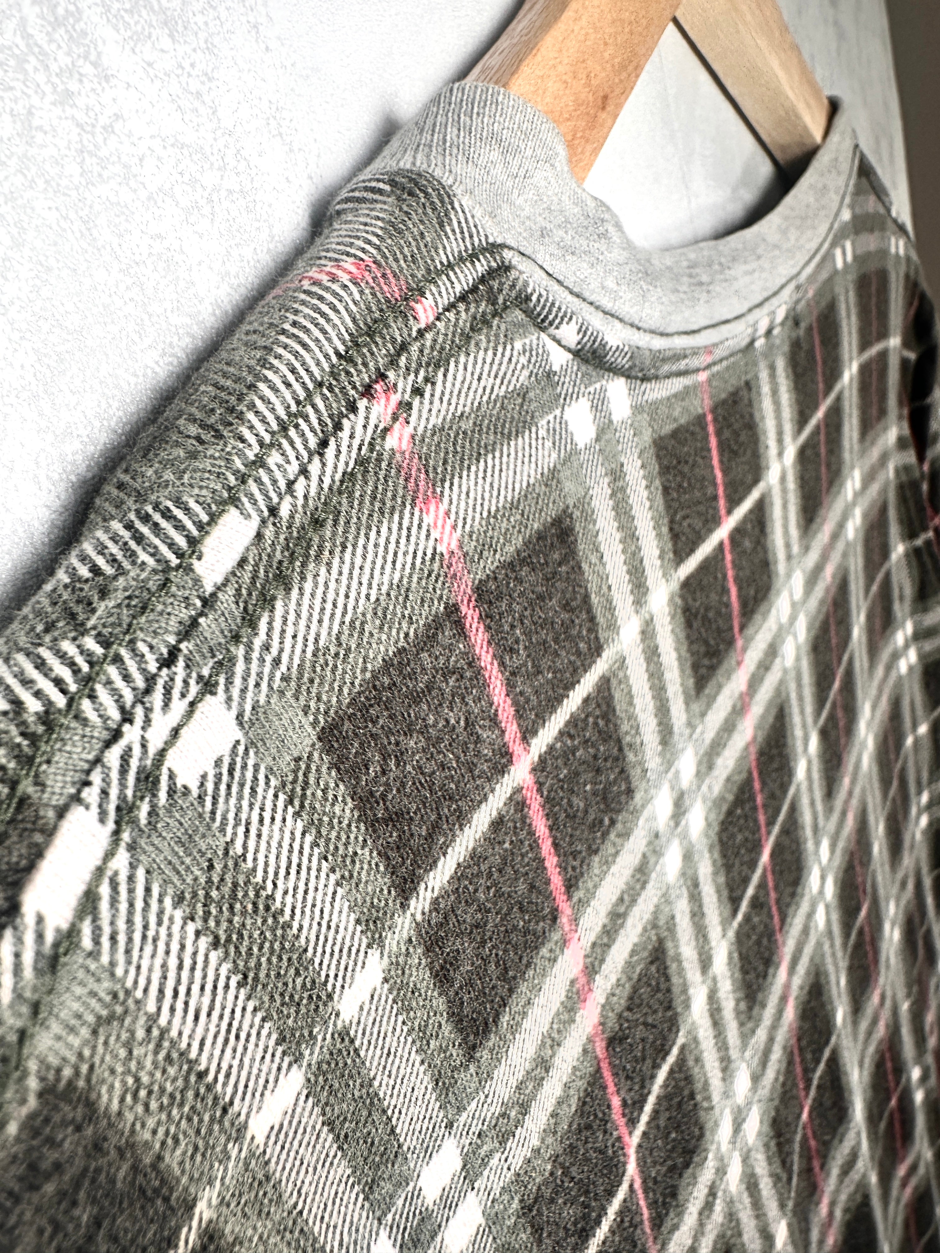 Burberry Vintage Blue Label Plaid Grey Tee