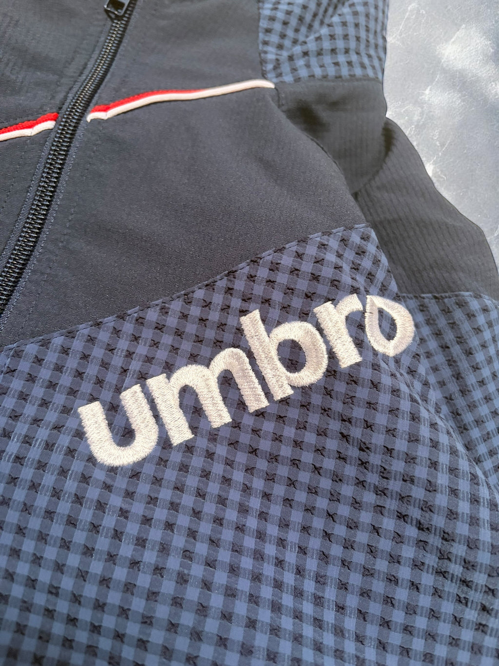 Vintage Umbro Navy Panelled Technical Jacket