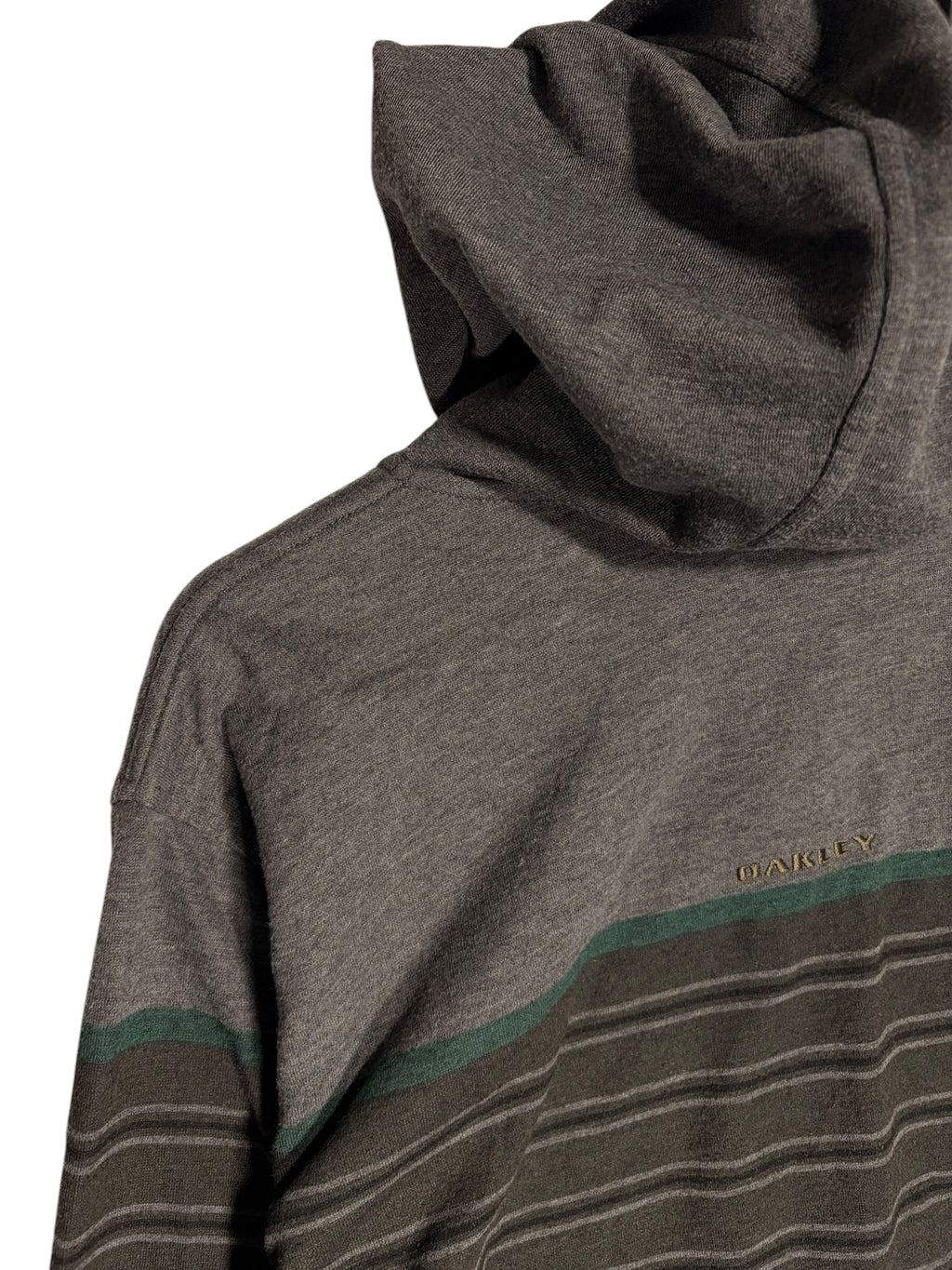 Oakley Vintage Japanese Striped Grey Hoodie