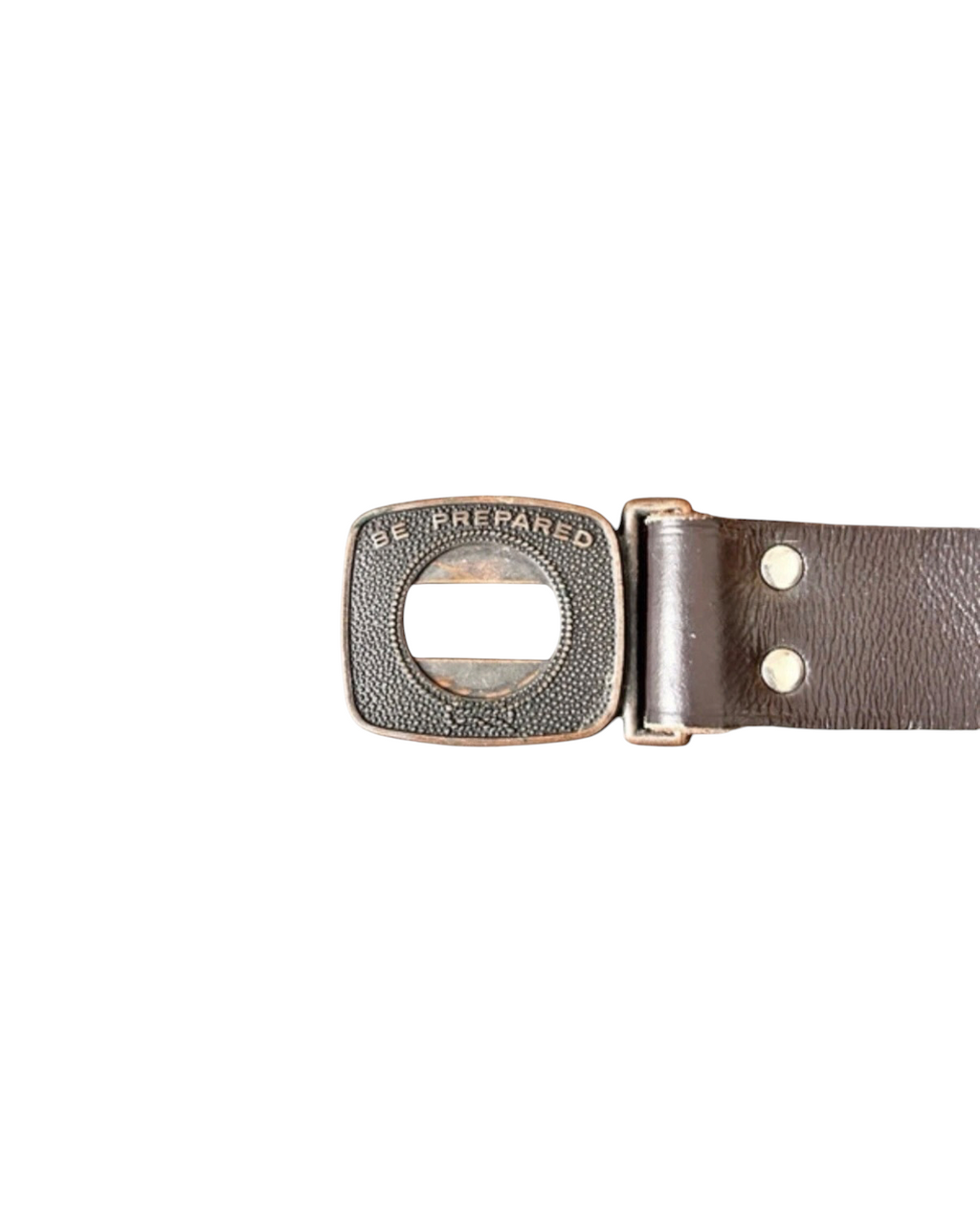 Mackenzie Brown Leather Belt with Boy Scouts Buckle - 26W