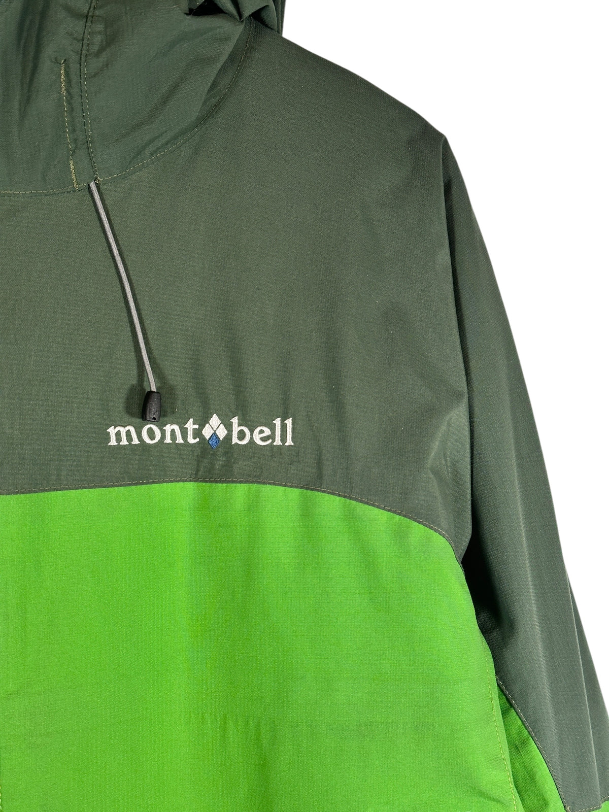 Montbell Vintage Green Two-Tone Panelled Waterproof Jacket