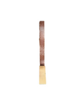 Vintage Slim brown leather belt minimal brass buckle - 36W