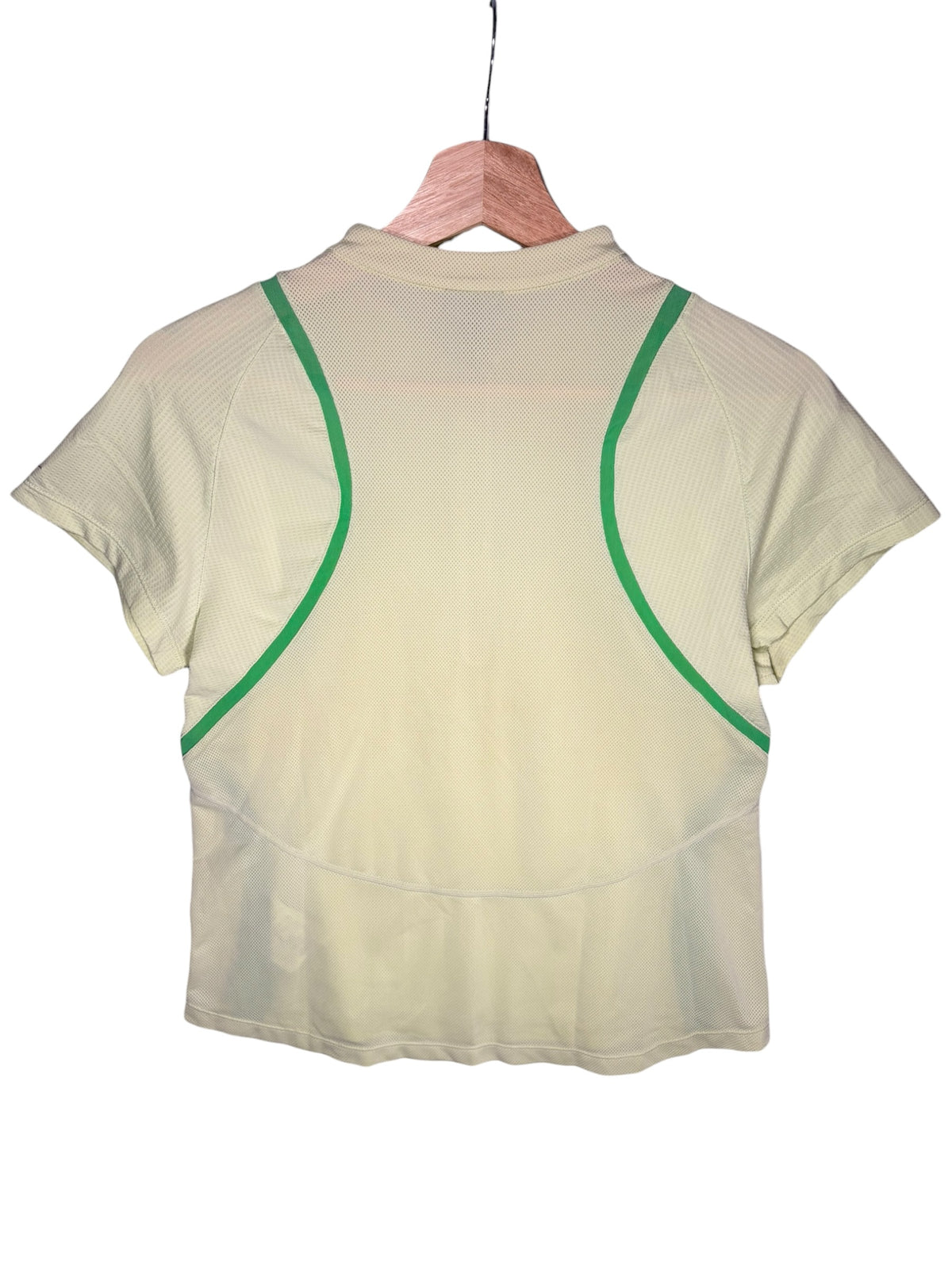 Nike Sphere Dry 2000s Panelled Cream Green Zip T-Shirt