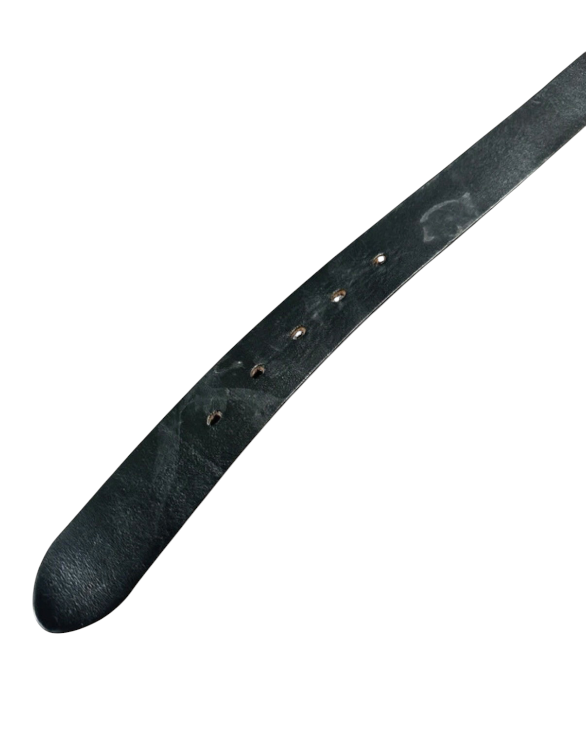Vintage Next Leather Belt With Statement Buckle - 40W