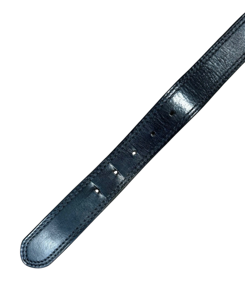 Vintage Ted Baker Leather Black Belt with Stitching - 34