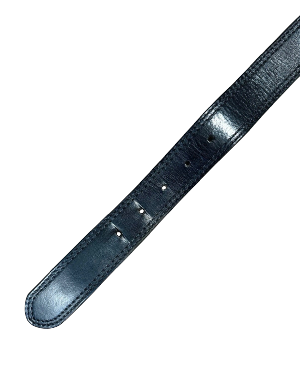 Vintage Ted Baker Leather Black Belt with Stitching - 34