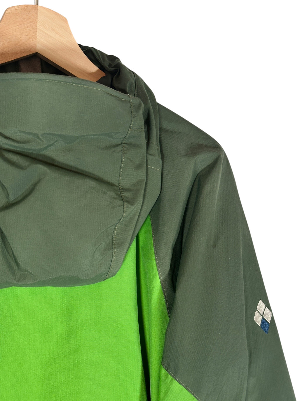 Montbell Vintage Green Two-Tone Panelled Waterproof Jacket