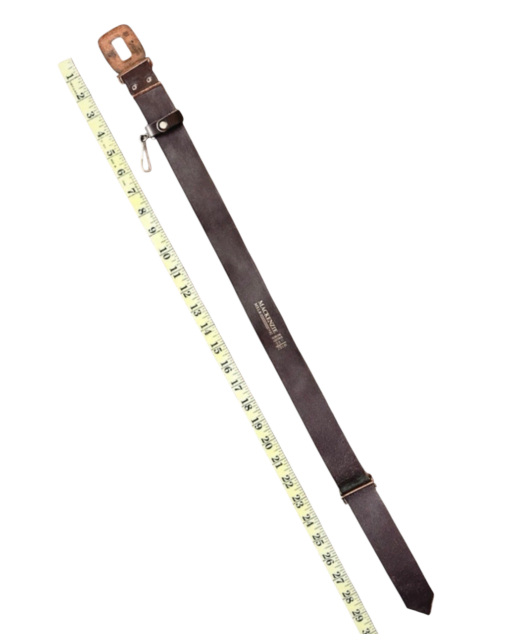 Mackenzie Brown Leather Belt with Boy Scouts Buckle - 26W