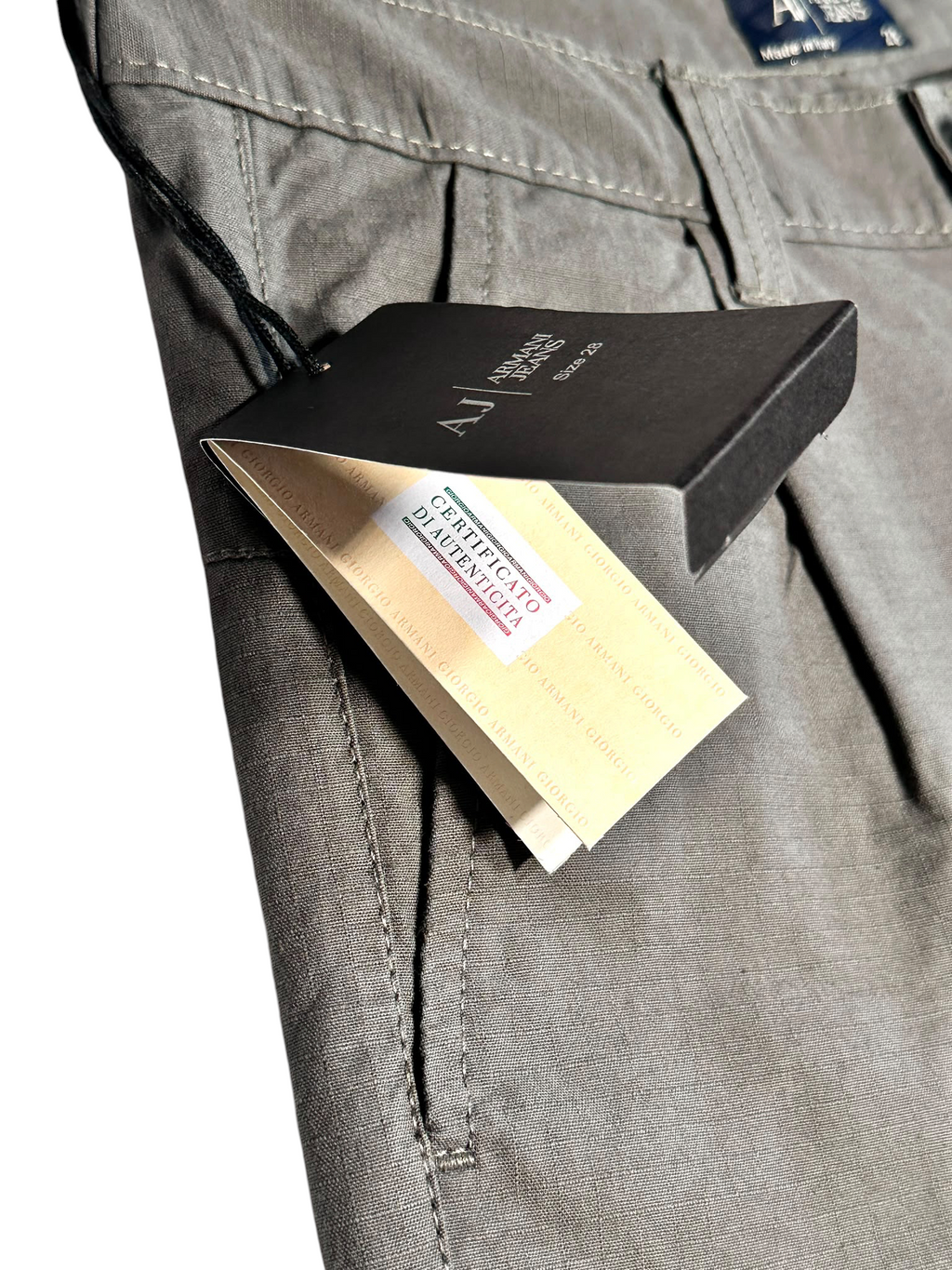 Vintage Armani Jeans Grey Tailored Chino Shorts