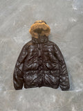 Vintage Avirex Dark Brown Fur Puffer Jacket