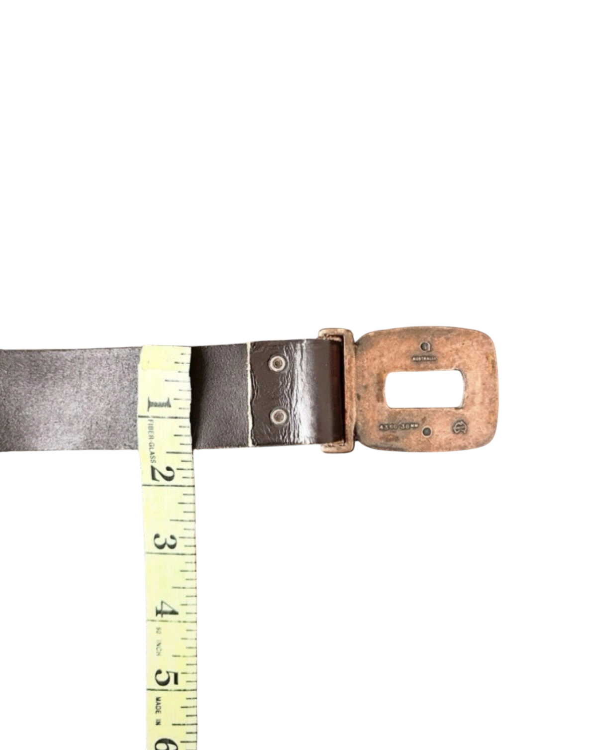 Mackenzie Brown Leather Belt with Boy Scouts Buckle - 26W