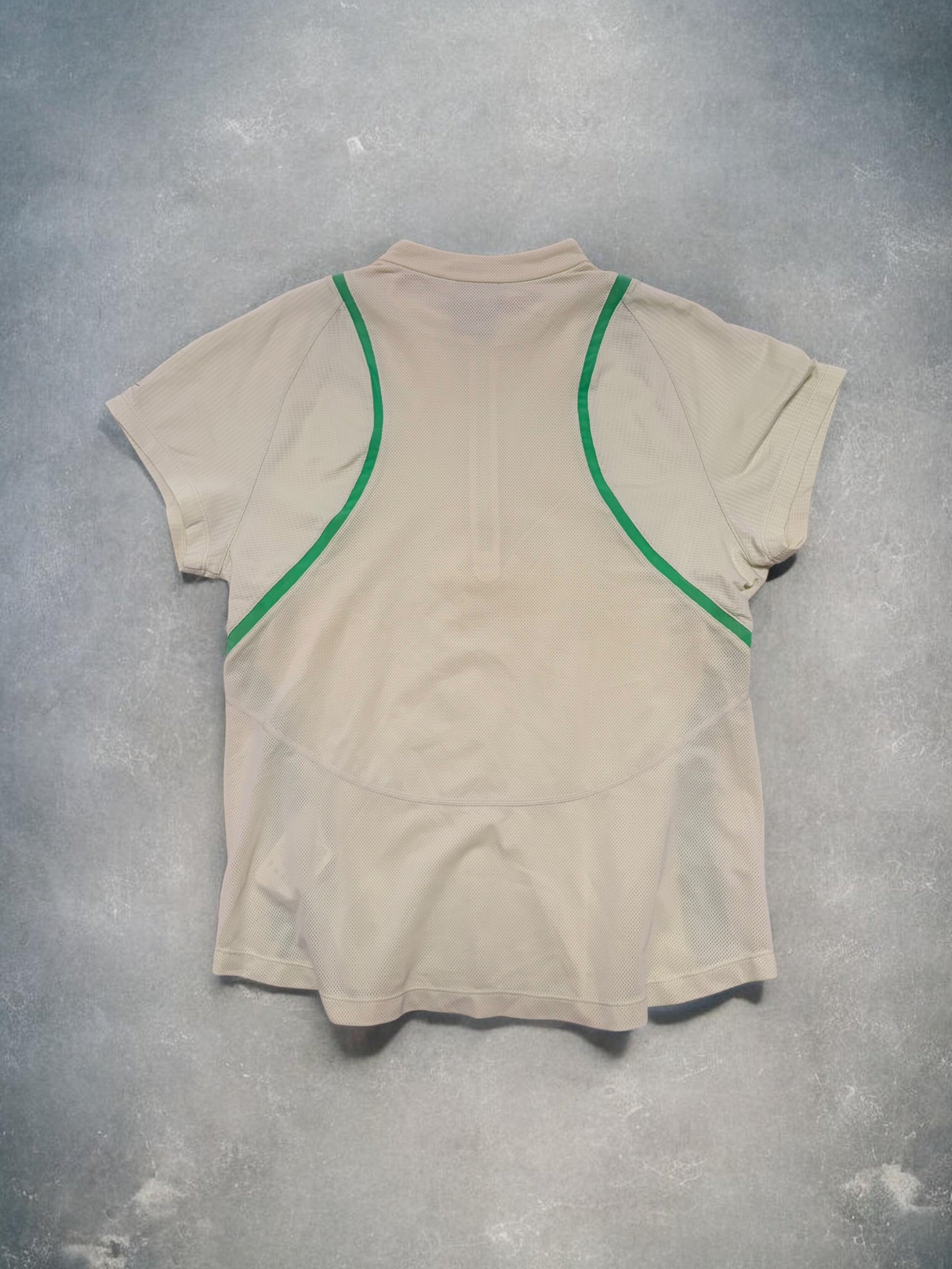 Nike Sphere Dry 2000s Panelled Cream Green Zip T-Shirt