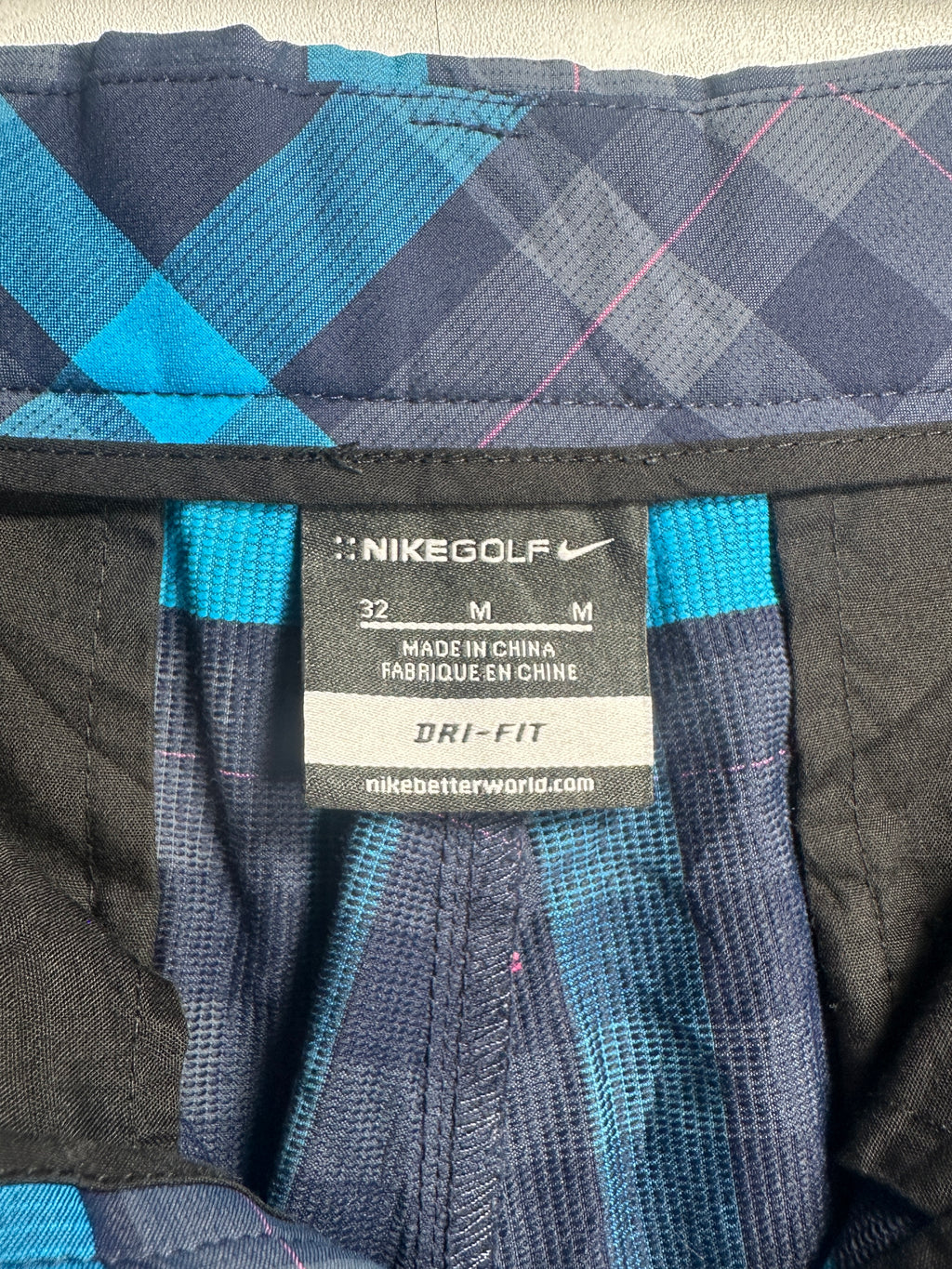 Nike Vintage Plaid Blue Shorts
