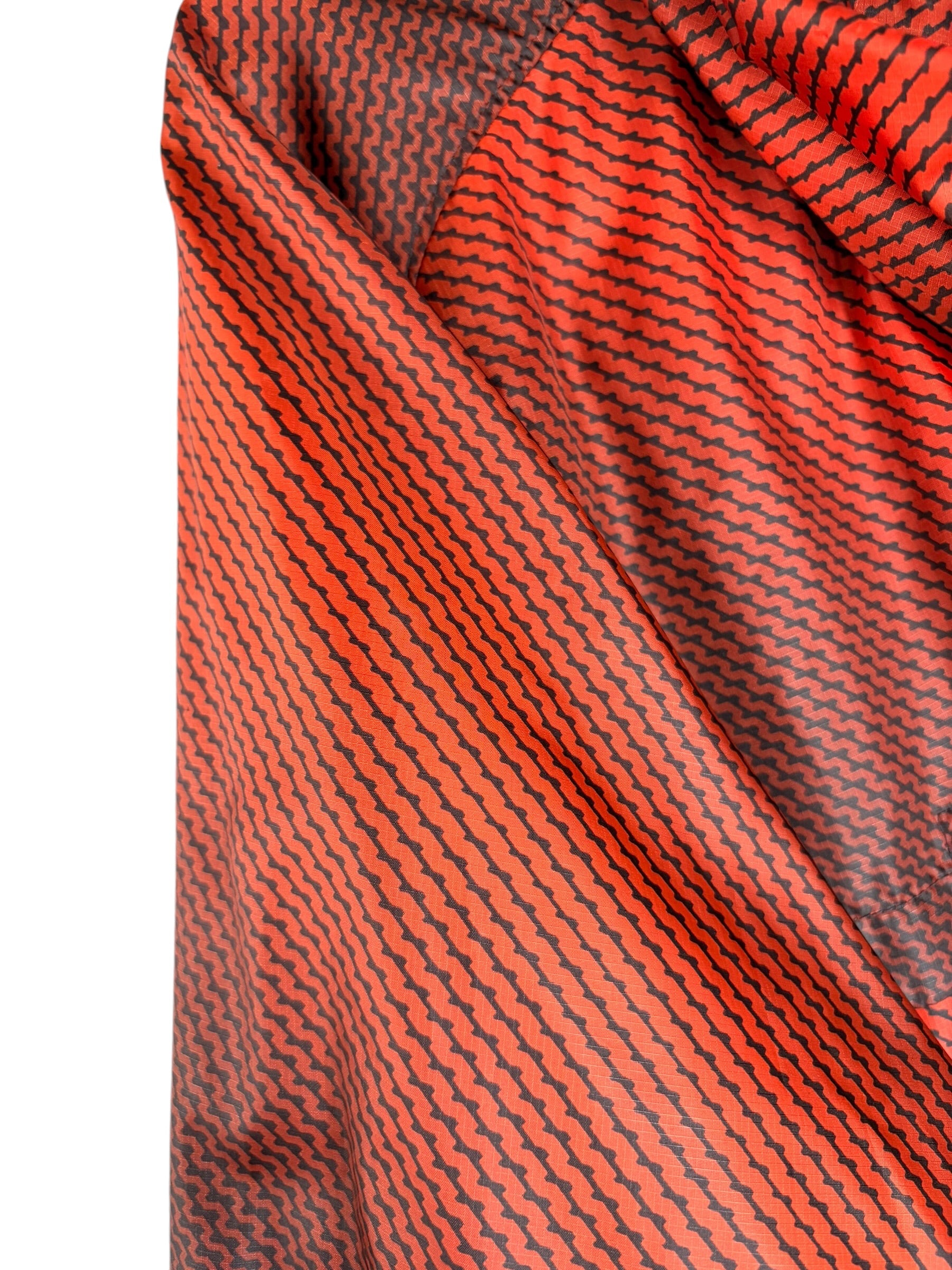 Nike 2000s Orange Black Patterned Technical Windbreaker