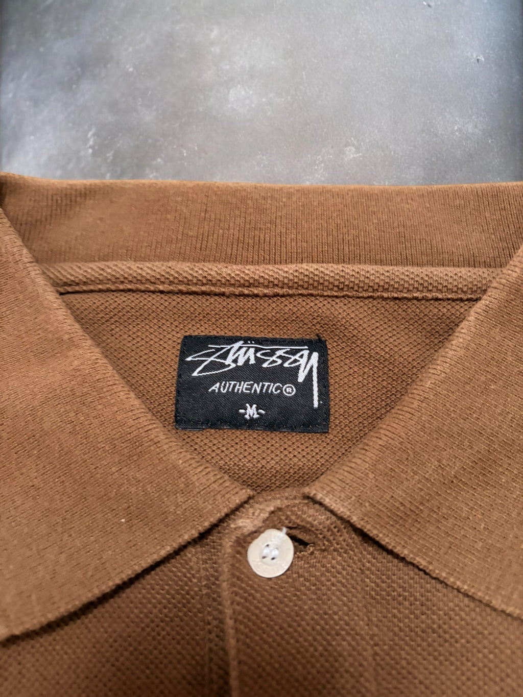 Stussy Vintage Brown Monogram Polo Shirt
