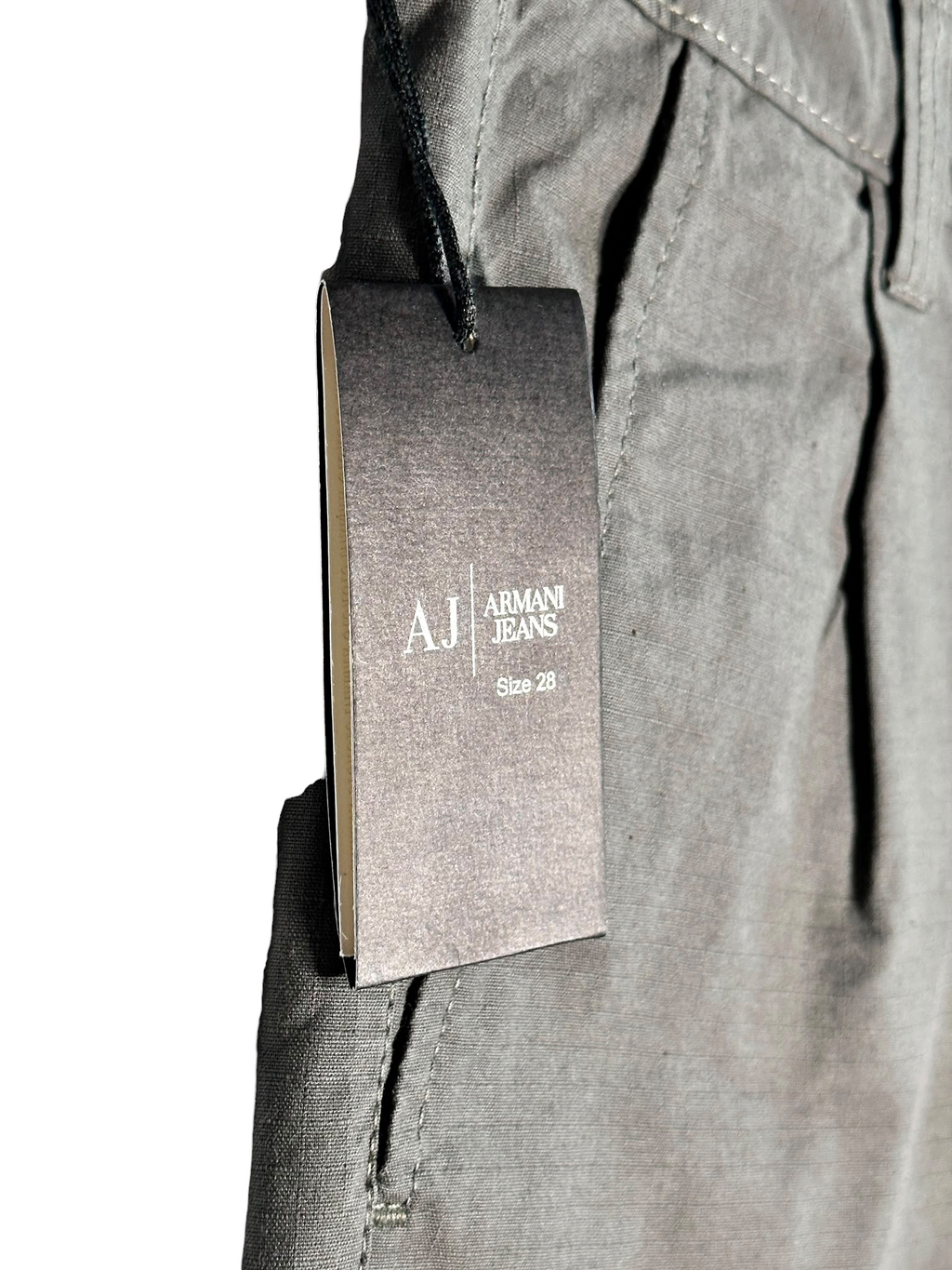 Vintage Armani Jeans Grey Tailored Chino Shorts