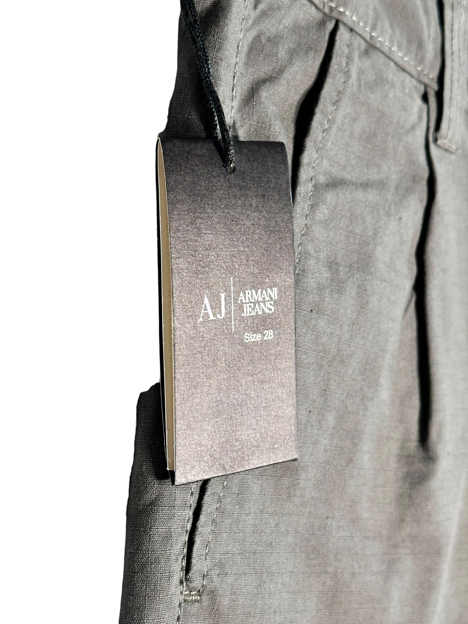 Vintage Armani Jeans Grey Tailored Chino Shorts