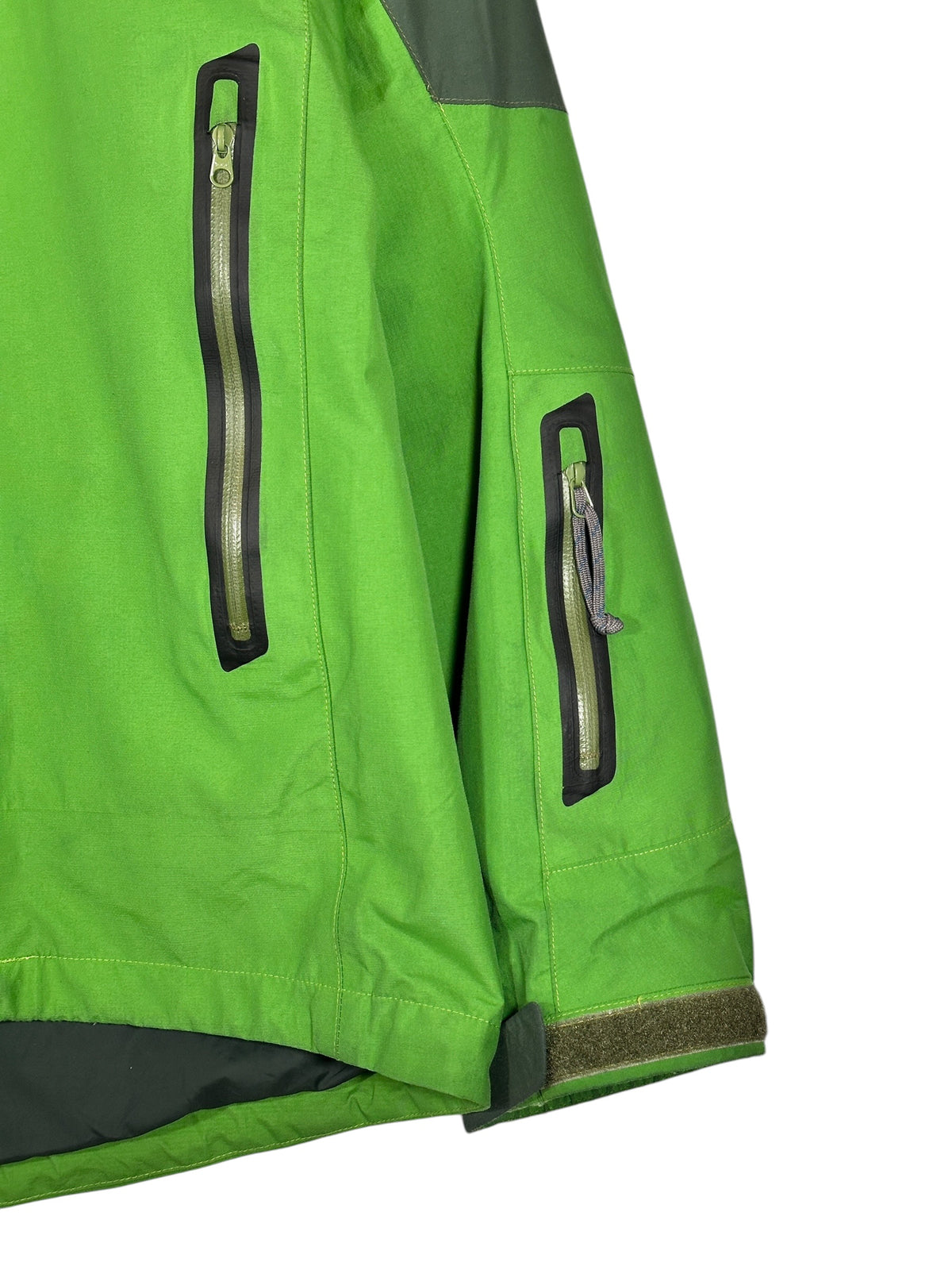 Montbell Vintage Green Two-Tone Panelled Waterproof Jacket