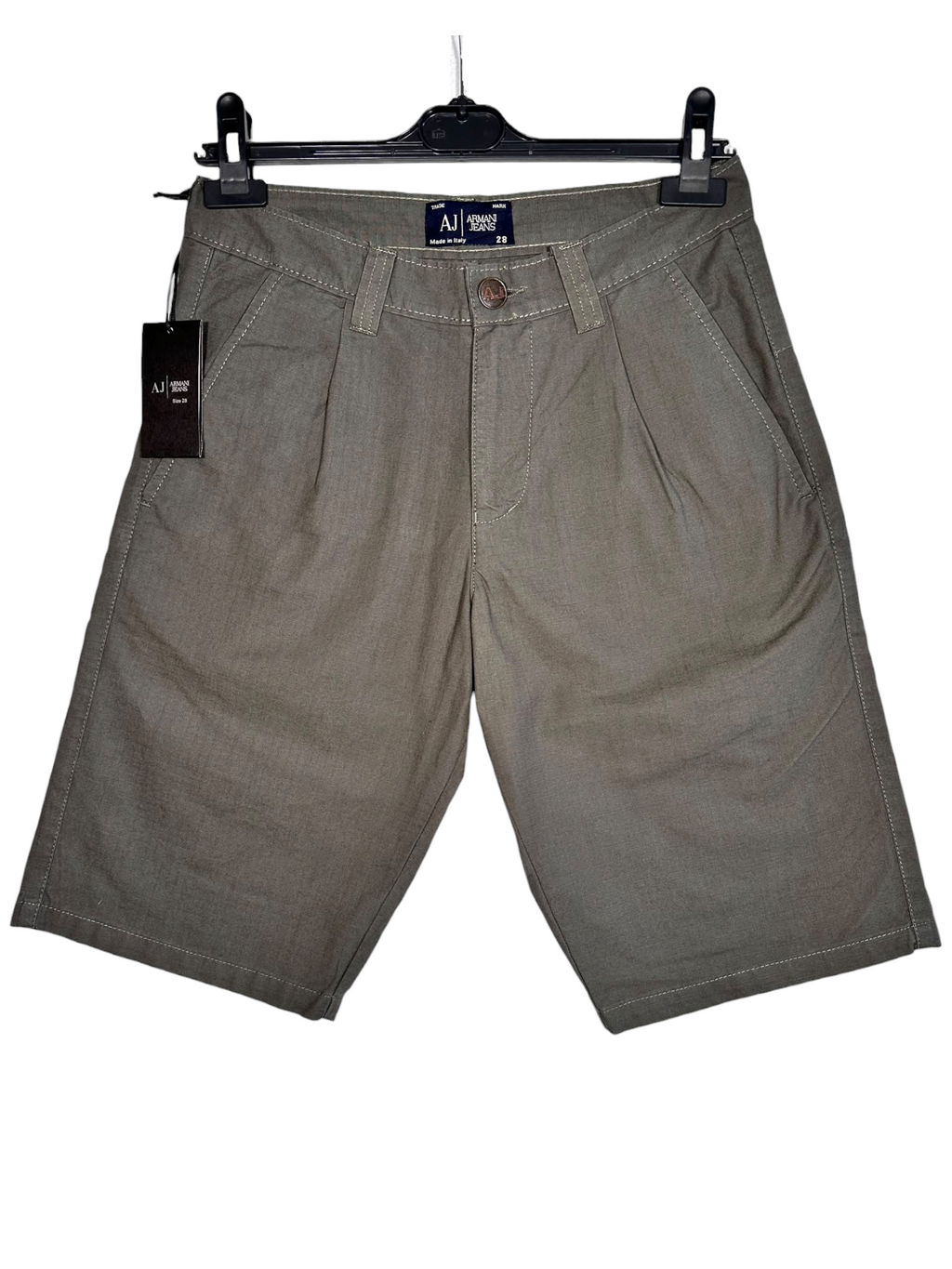 Vintage Armani Jeans Grey Tailored Chino Shorts