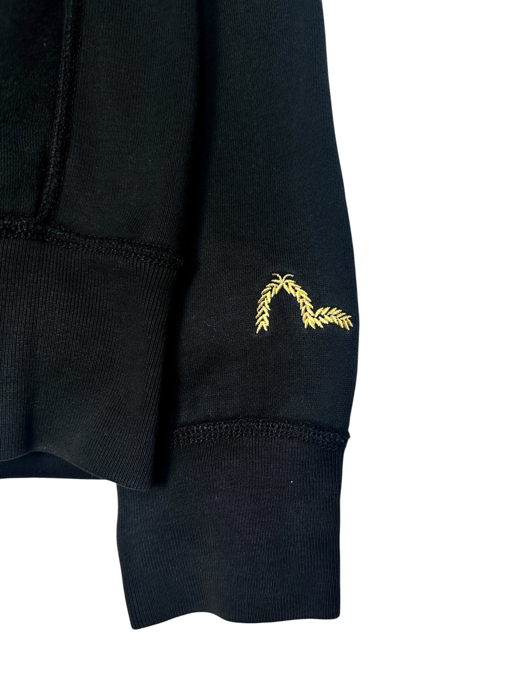 Evisu Vintage Print Zip Up Black Hoodie