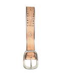 Vintage Brown Leather Western Studded Belt - 42W