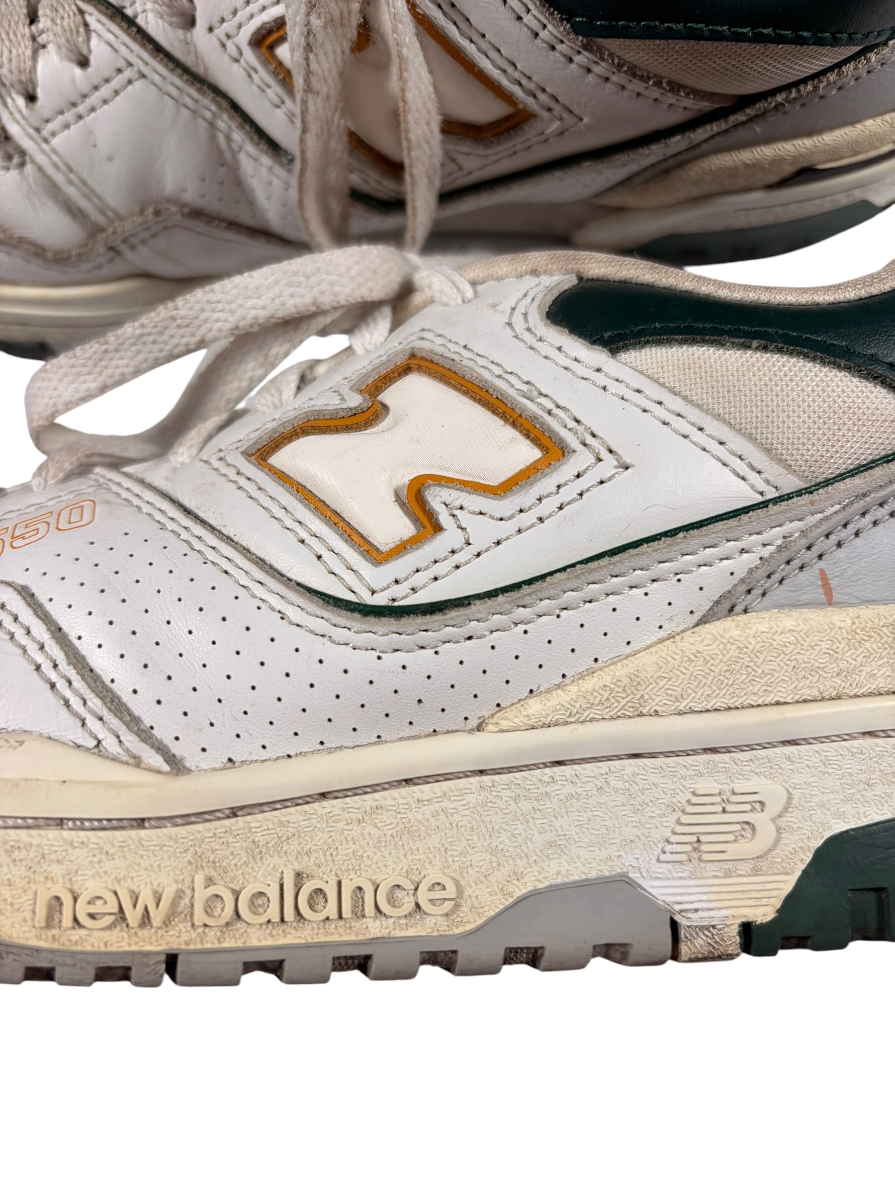 New Balance Vintage 550s White & Green Trainers
