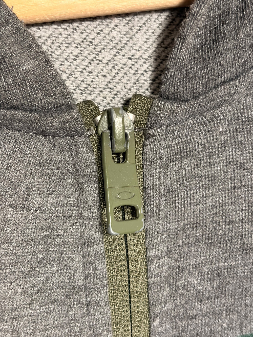 Oakley Vintage Japanese Striped Grey Hoodie