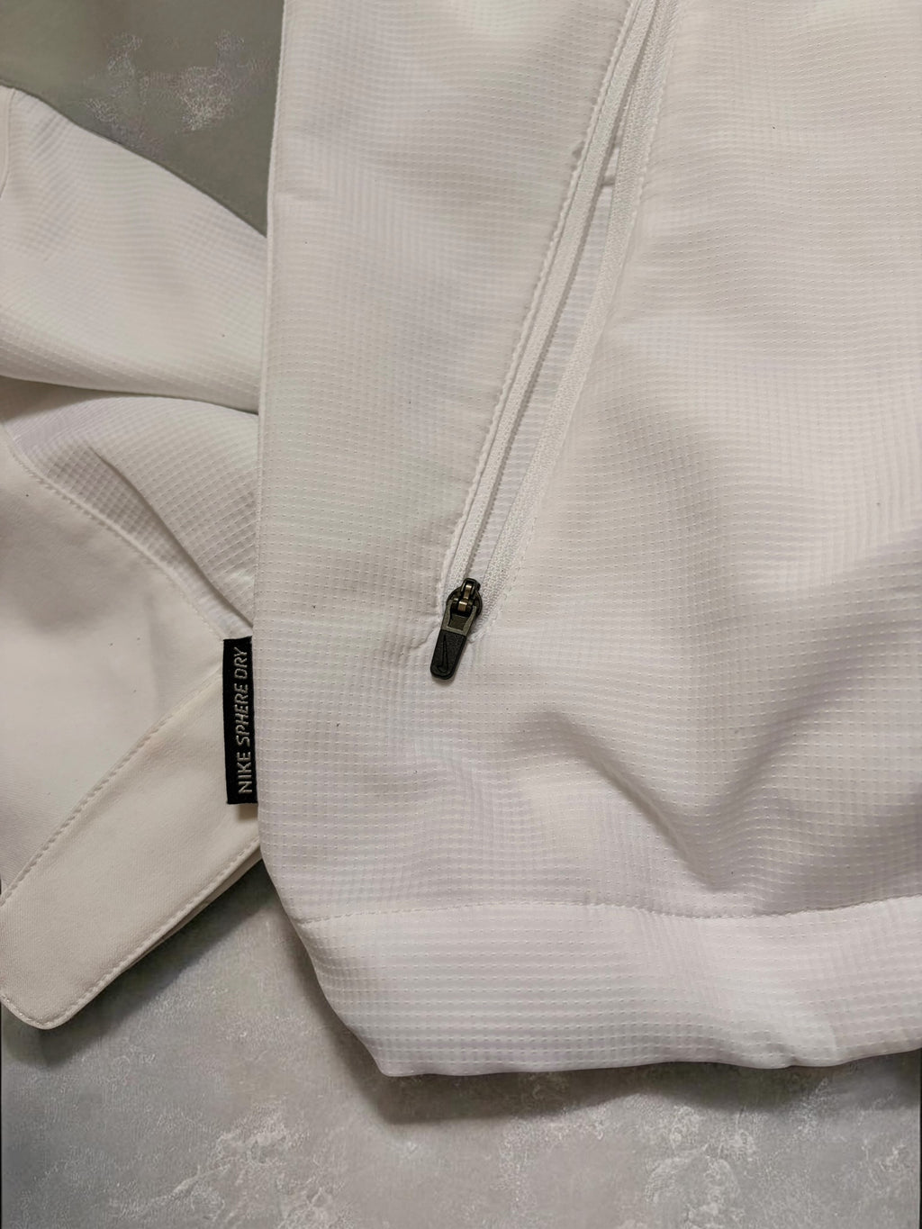 Vintage Early 2000s Nike Sphere Dry White & Grey Trim Technical Jacket