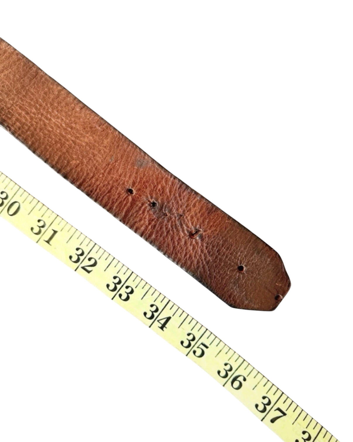 Vintage Tommy Hilfiger Statement Brown Leather Belt  — 34W