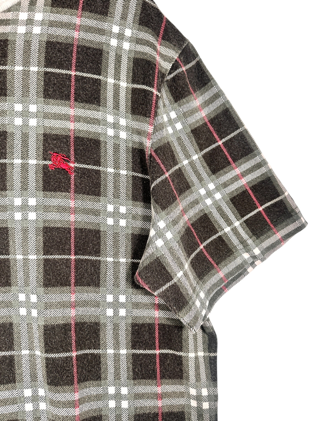 Burberry Vintage Blue Label Plaid Grey Tee