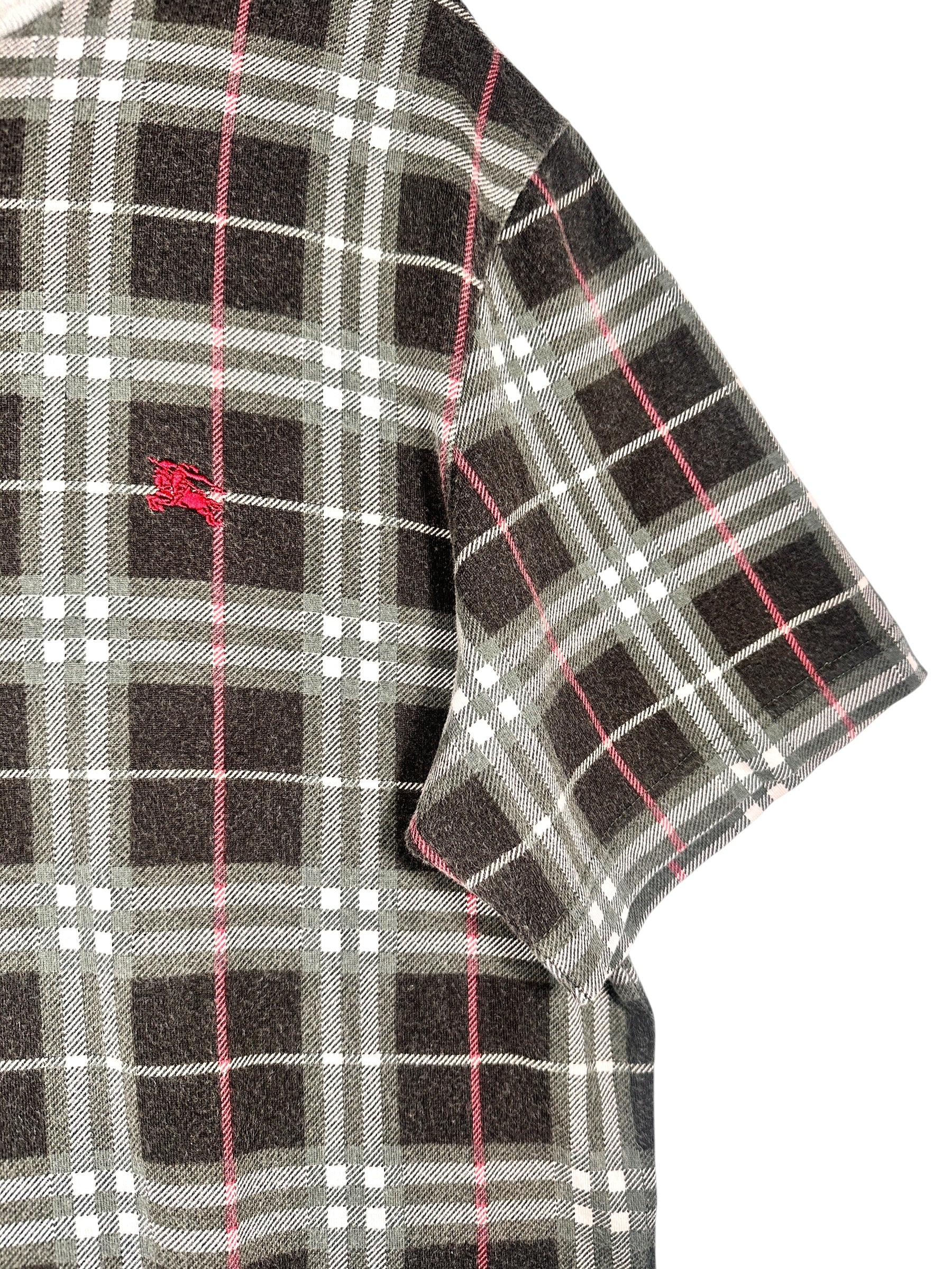 Burberry Vintage Blue Label Plaid Grey Tee