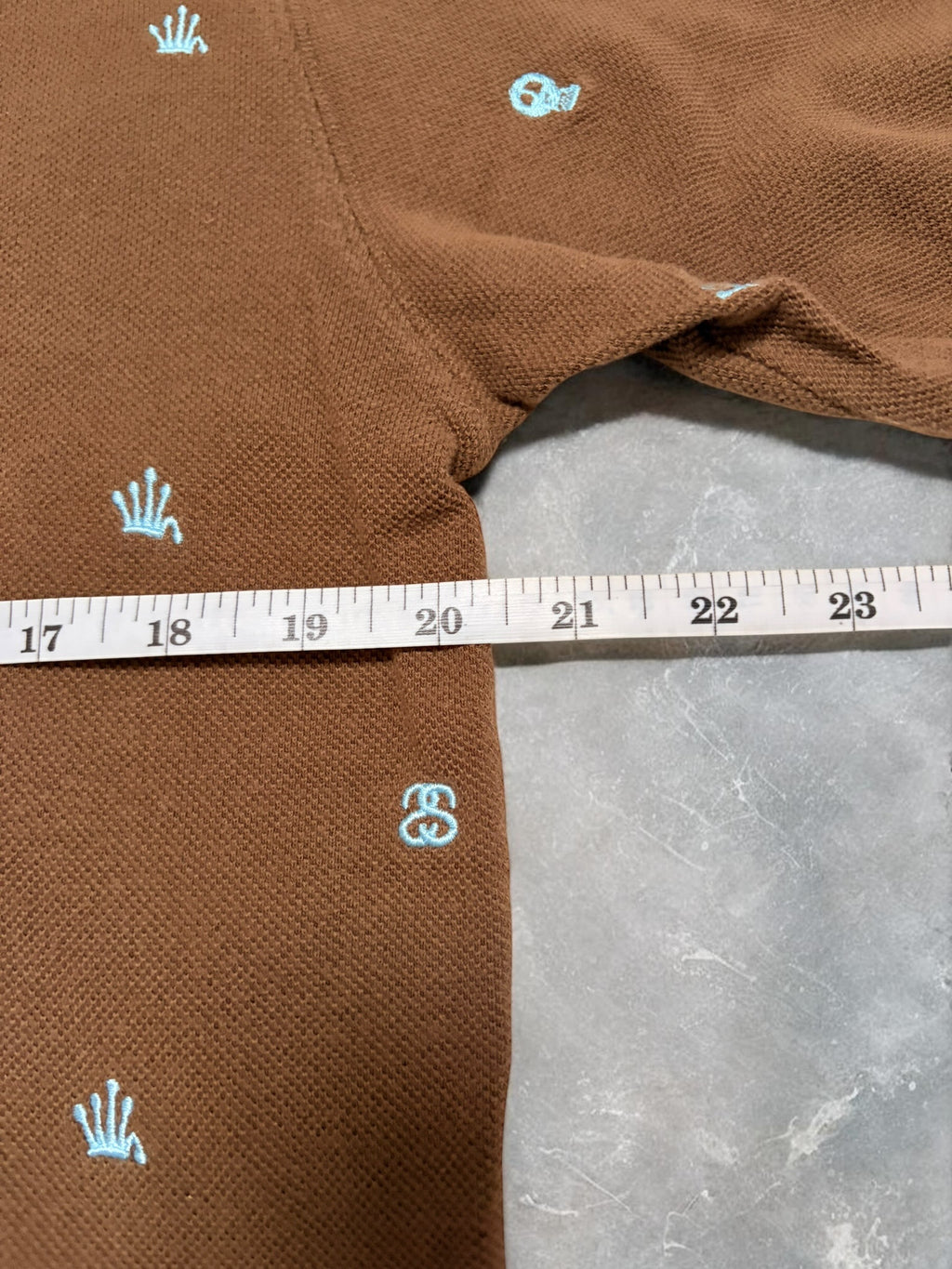 Stussy Vintage Brown Monogram Polo Shirt