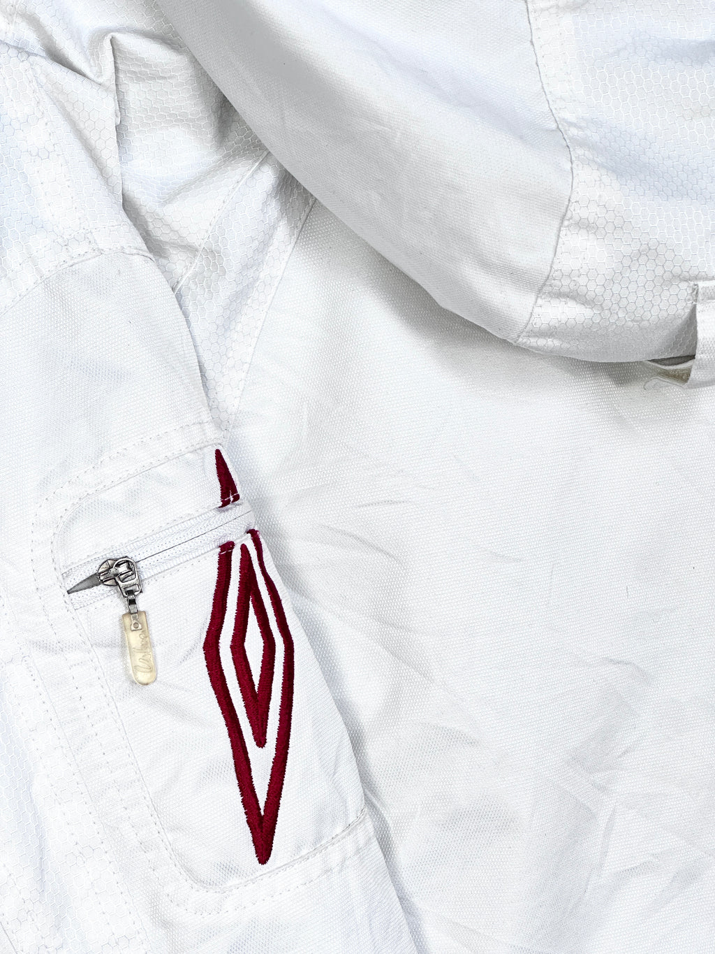 Umbro Vintage White Red Ski Coat