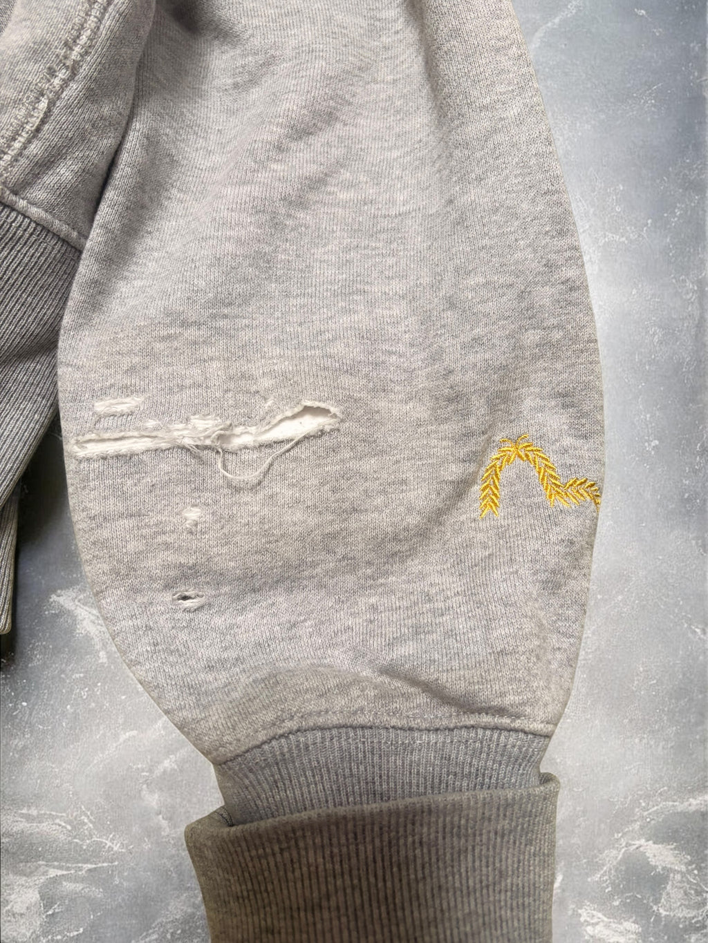 Evisu Vintage Back Print White Grey Zip up Hoodie