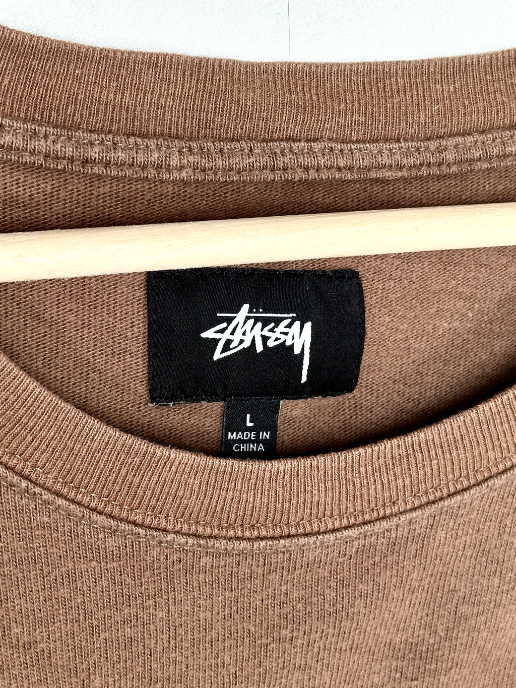 Stussy Spellout Brown Green Longsleeve