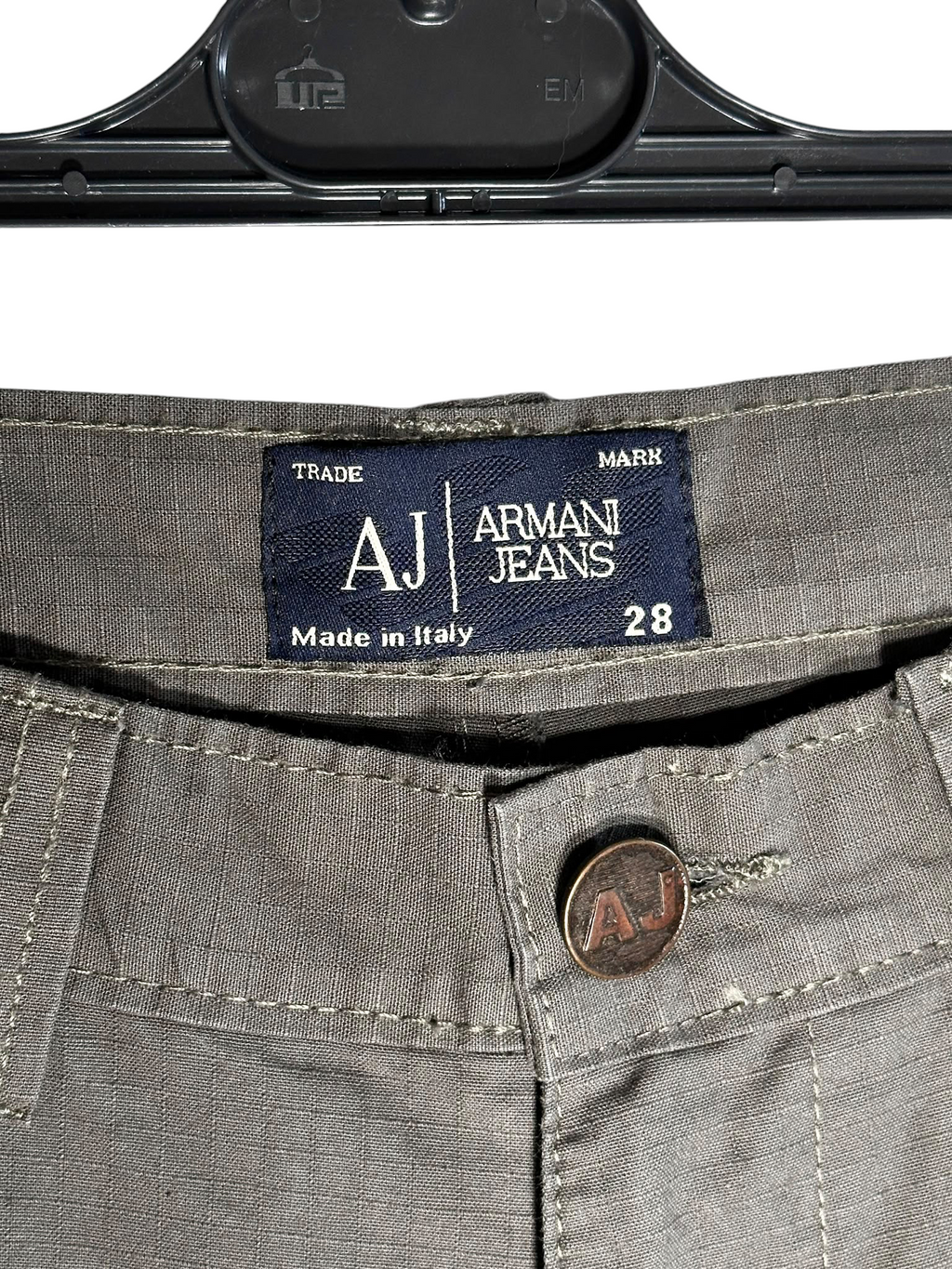 Vintage Armani Jeans Grey Tailored Chino Shorts