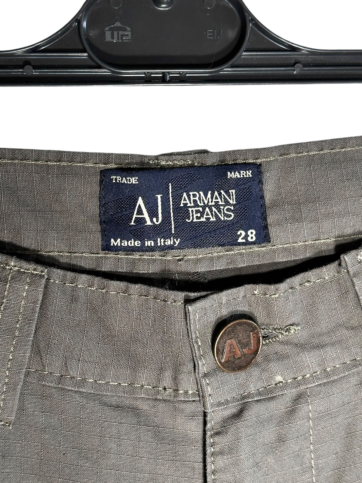 Vintage Armani Jeans Grey Tailored Chino Shorts