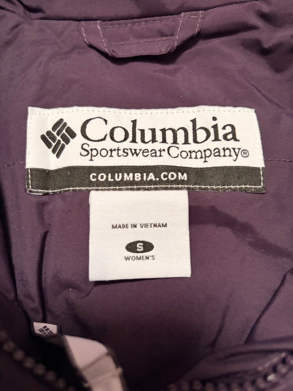 Columbia Vintage Panelled Purple White Technical Ski Coat