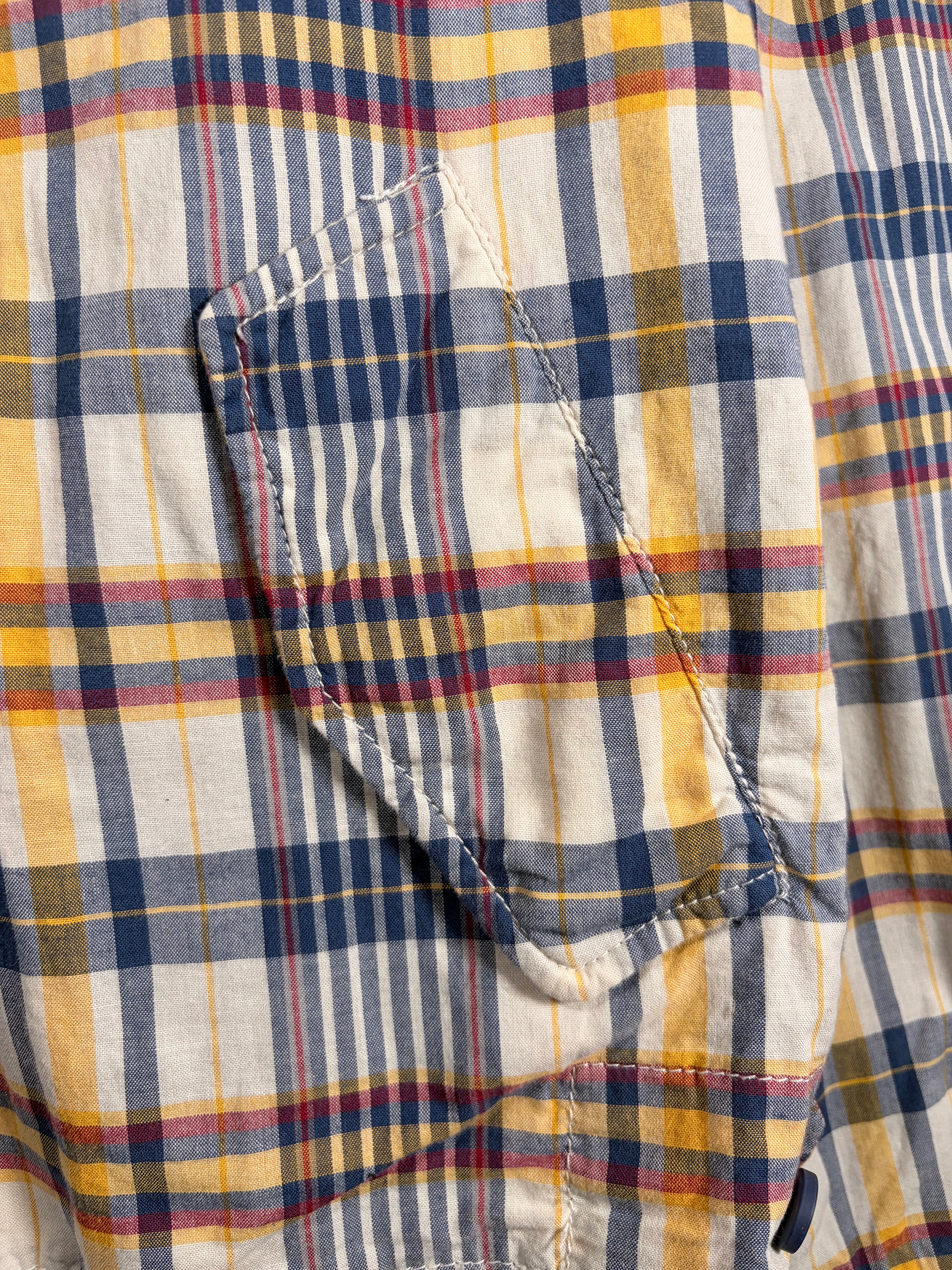 Stüssy Vintage Plaid Zip Yellow Collared Jacket