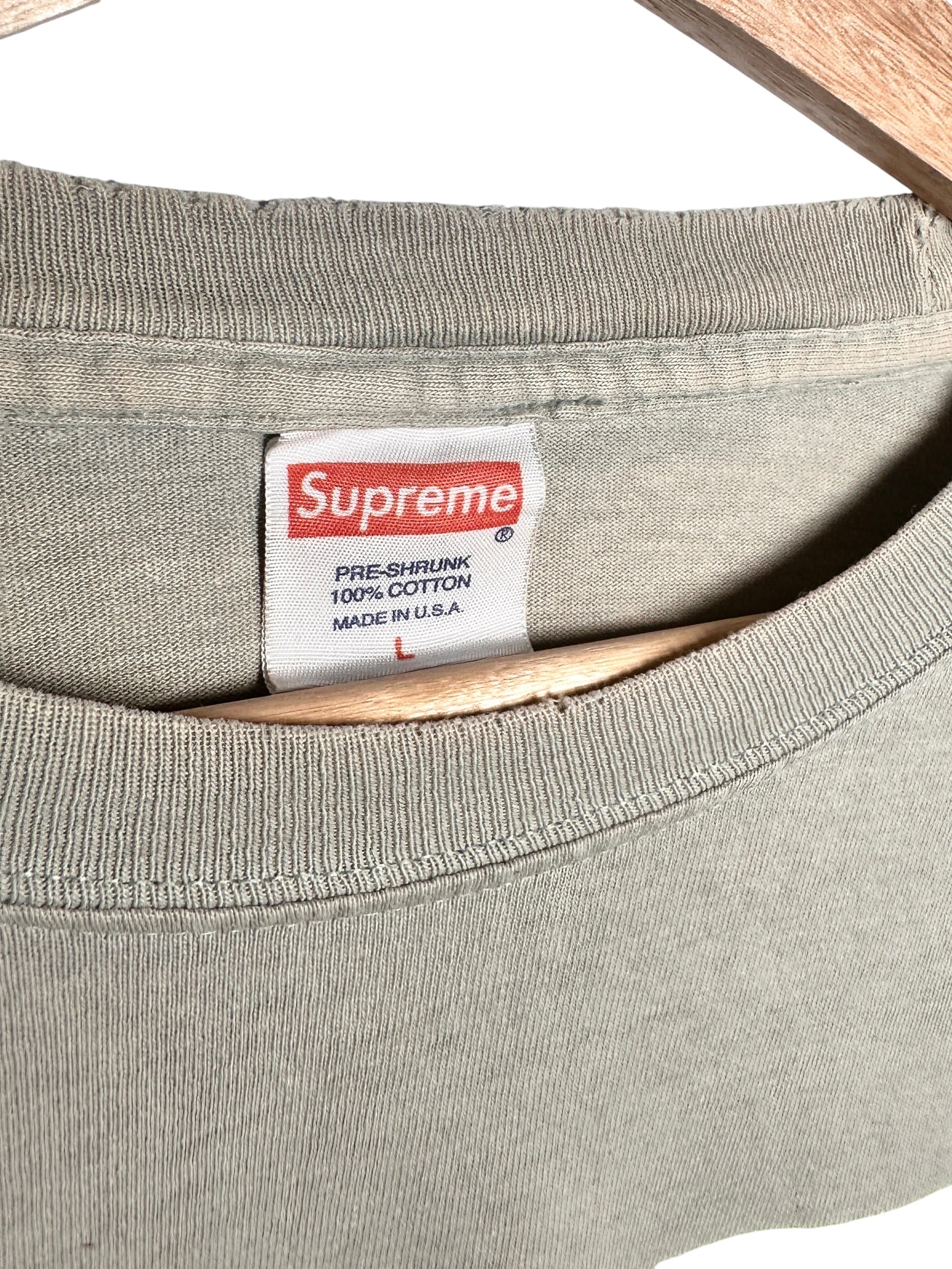 Supreme FW2013 Easter Island Olive Long Sleeve Tee