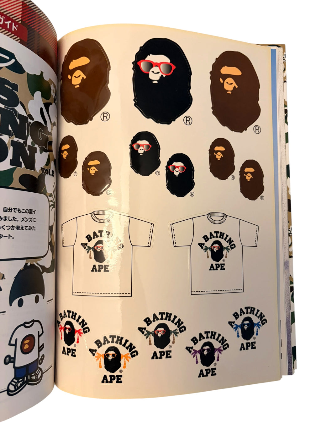 Vintage BAPE 2008 Summer Collection Magazine With Sticker page